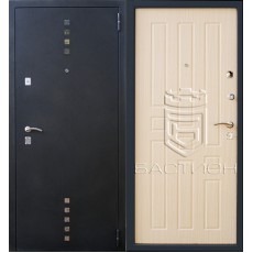 Дверь металлическая Квадро NEW Букле графит Лиственница белая 860*2050 правая